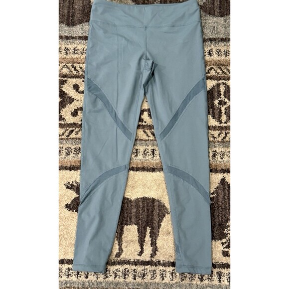 Women’s medium M mono B light teal activewear pants leggings yoga - Picture 1 of 3